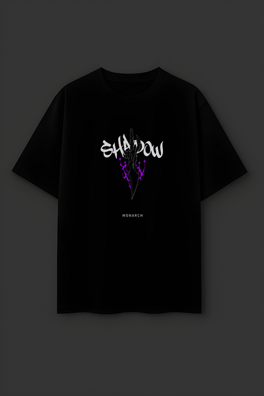 Shadow Monarch Arise Solo Leveling Black Oversized T-SHIRT