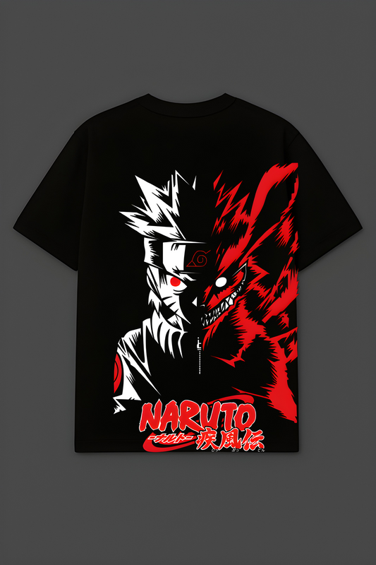Naruto Nine-Tailed Fox – Black Oversized T-SHIRT