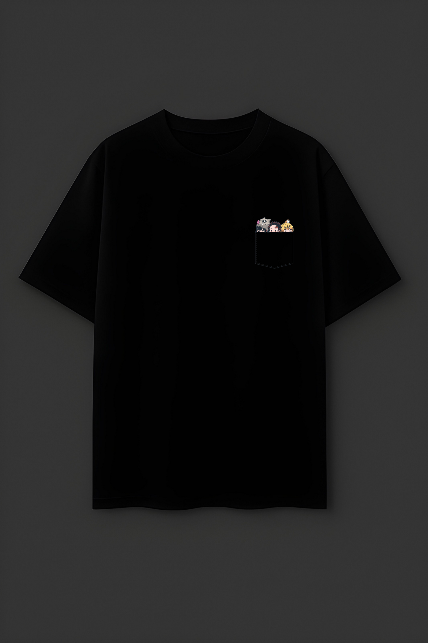 Tanjiro – Black Oversized Fit T-Shirt