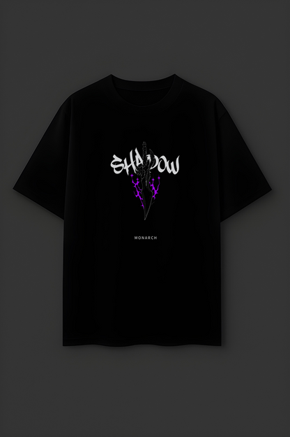 Shadow Monarch Arise Solo Leveling Black Oversized T-SHIRT
